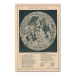 Vintage t&auml;iskuu kaardi reprodutseerimine Seinakunstitr&uuml;kk Plakat Kuu astronoomia Kuu diagramm L&otilde;uendimaal Pilt Kodu seinakunsti sisekujundus 20x30cm