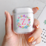 Moodne lilleline 26 t&auml;hega t&auml;hestikuline pehme kaitsekattega l&auml;bipaistev karp Apple AirPodide jaoks 1 2 3 Pro naiste t&uuml;drukute AirPodide &uuml;mbris Airpods 1 2