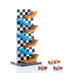 Jeu d'apprentissage Rampe avec 3 voitures en bois montessori