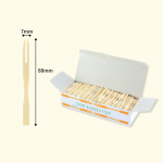 100/200/750 tk &uuml;hekordselt kasutatavad puuviljakahvliga koogikorgid Fruit Bamboo Fork Mini kokteilikahvlid eelroa magustoiduks 750pcs