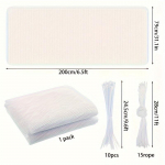 1 komplekt paksendatud r&otilde;du tara v&otilde;rgust trepp piirdev&otilde;rk r&otilde;du v&otilde;rk lemmiklooma kukkumise kaitse v&otilde;rgusilma kaitse lemmiklooma kukkumine 6,5*2,9 jalga valge