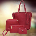 Uued Suure Mahutavusega Lit&scaron;i Mustriga K&auml;ekotid Naiste Euroopa ja Ameerika Retro Moodne Tutt Neli-Osaline Naiste Kott punane