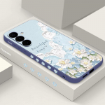 &Otilde;limaali lilleprintimis&uuml;mbris Samsung Galaxy S24 S22 Ultra Plus S23 S21 S20 Fe A55 A54 A52 A35 A15 5g paelaga p&otilde;rutuskindla TPU pehme &otilde;hukese kattega Samsung S21