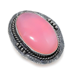 Pink Opal Gemstone Handmade 925 Sterling Silver Jewelry Gift Ring Size 7.5 i0h03