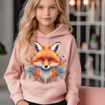 Laste Pusad 3D Prinditud Multikad Rebane T&auml;navar&otilde;ivad Poiste T&uuml;drukud Unisex Pusad Oversize kapuuts Kawaii Pullovers Spordidressid R&otilde;ivad 100