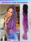 24-tollised s&uuml;nteetilised Ombre punutud juuksed naiste isetegemiseks 24inch
