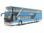 1/32 Kvaliteetne sulamist kahekorruseline bussiheli Kergmetallist survevalu tagasit&otilde;mbamise simulatsioon Luksuslik vaatamisv&auml;&auml;rsus Buss S&otilde;iduk Laste M&auml;nguasjad sinine