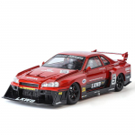 1/24 Nissan Skyline Ares GTR R34 Sulamist Muudetud Lai Kere Sportauto Mudel Valatud Vihmaauto Mudel Heli ja Valgusega Laste M&auml;nguasi Kingitus punane