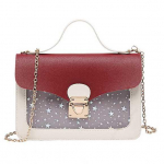 Naiste Mini Small Square Pack &otilde;lakott Mood Star Sequin Crossbody Bag Rahakott K&auml;ekotid Sac One Size punane
