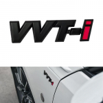 3D VVT-i logoga auto tagumise poritiiva k&uuml;ljeukse embleemi kleebism&auml;rgi kleebis must