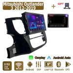 Android Carplay Autoraadio Mitsubishi Outlander 3 2012-2019 jaoks Multimeediam&auml;ngija Peak Unit Stereo GPS-navigatsioon BT WIFI 2+32GB 2+32GB,B black