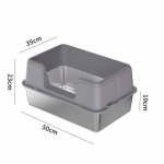 Roostevabast terasest kassiliivakast K&otilde;rge k&uuml;ljega eemaldatav kaanega kassiliivapann Libisemiskindlad hingavad kassipoegade tualett-kassitarvikud S valge