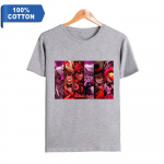 Anime Hazbin Hotel T-s&auml;rgid Harajuku Vintage Pestud T-s&auml;rk meestele Hip Hop Streetwear Oversize T-s&auml;rk S tumesinine v&auml;rv