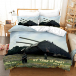 Tanki tekikottide komplekt, s&otilde;jateemaline lohukate lastele poistele, teismelistele meestele, sisekujundusega pol&uuml;estrist voodikate padjap&uuml;&uuml;riga 173x218cm 2pcs