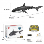 2024. aasta uus RC Shark m&auml;nguasi simulatsioon allveelaeva LED pihustatav vaal kaugjuhtimispult loom veekindel vann bassein elektriline m&auml;nguasi lastele poisile kingitus 1 Battery must