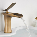 Valge kroomi kraanikauss segistid juga vannitoa segisti &uuml;he k&auml;epidemega kuuma k&uuml;lma veega kraanikaussi segisti kraan vanni valamu vesi kraana vannituba Short Antique Brass