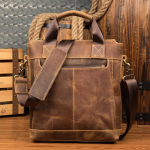 Nahast meestekott crazy hobuse nahast retro k&auml;ekott nahast crossbody kott k&auml;sitsi valmistatud &otilde;lakott arvutikott (30cm<Max Length<50cm) khaki