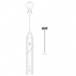 Elektriline kokkupandav piimavahustaja k&auml;eshoitav munavahustaja kiirus, reguleeritav madala m&uuml;ratasemega juhtmevaba kaasaskantav vispli mikser k&ouml;&ouml;git&ouml;&ouml;riist valge