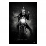 Must-valge plakat Abstraktne Loomade Mootorrataste V&otilde;idus&otilde;itja Ahv L&otilde;uendimaal Koduseina kunst elutoa pildid Cuadros 20x30cm