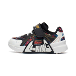 Li Ning Mugavad Libisemiskindlad Vastupidavad Vabaaja Jalatsid Laste Tossud Must Valge YKNT020-3 25