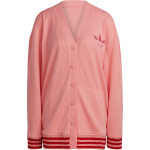 Adidas Originals Logo Prindiga &Uuml;he Rinnaga Pikkade Varrukatega Kootud Top Naistele Topp Roosa IB2037 S-M