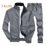 2 tk/komplekt meeste sportlik &uuml;likond, krae pikkade varrukatega lukuga plekist mantel elastne pingutusn&ouml;&ouml;riga v&ouml;&ouml;koht pikkade p&uuml;kste komplekt M tumesinine v&auml;rv