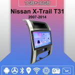 Android Carplay autoraadio Nissan X-Trail T31 2007-2014 multimeediumipleieri peakomplekti stereo-GPS-i navigatsioonis&uuml;steemile BT WIFI 2+32GB 1+16GB