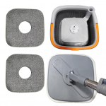 P&ouml;&ouml;rlev mopp &auml;mbriga 360 kraadi p&ouml;&ouml;rlev isepesu ruudukujuline mopp Puhas/Must vesi eralduss&uuml;steem Reguleeritav k&auml;epide Puhastusvahend