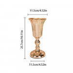 Euroopa stiilis sepistatud kullast raudvaas FIower Art Kukkumisvastane pulmafoto rekvisiidid Kuldsed simuleeritud lillehoidjad Lauakaunistus