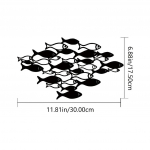 Ookeani teemaline seinakunst Must klassikaline elutoa ja baari sisekujundus, elegantne sisekujundus, stiilne metallist seinakunst igasse ruumi helehall v&auml;rv