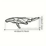 Creative Line Whale Iron k&auml;sit&ouml;&ouml;na stiilne sisekujundus elutuppa, magamistuppa, esikusse, ideaalne seinakaunistuseks helehall v&auml;rv