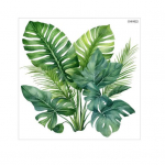 Green Plant WC kleebis Eemaldatav isekleepuv veekindel PVC elutoa seinakunst s&otilde;najalaleht Vannitoa WC kaane kaunistuskleebis A