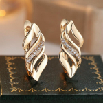 Luksuslikud kullav&auml;rvi &otilde;&otilde;nsad geomeetrilised rippk&otilde;rvar&otilde;ngad naistele Vintage l&auml;ikiv tsirkoon igap&auml;evaseks kandmiseks etnilised ehted kuld