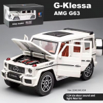 Uus simulatsioon 1:24 T&auml;isskaala G63 mudelauto Kuueukseline tsingisulamist maastikus&otilde;iduki m&auml;nguauto heli ja valgusega, sobib lastele poisile kingitus valge