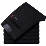 Polsterdatud ja paksendatud teksad meeste s&uuml;gis- ja talveosa uued lahtised sirged sametiga soojad meeste talvep&uuml;ksid 38