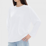 Naiste mood vabaaja pikkade varrukatega, kaelusega pullover top pluus L kohv