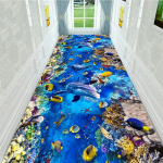 WTEMPO 3D Taim Esik Pikk Vaip Pastoraalne Vaibad Koridor P&otilde;randamatt Pehme Vahek&auml;igu trepid Libisemisvastane W160*H200CM