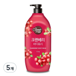 Shower Mate Body Wash Cranberry Fragrance, 1.2 kg, 5 units red