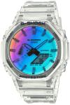 [Casio] G-Shocki k&auml;ekell [] Vikerkaarev&auml;rvi seeria GA-2100SRS-7AJF Meeste Skelett blue