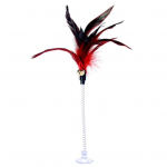 Naljakas lemmikloomakassi sulgedega kelluke vedru iminapaga elastne m&auml;ngiv interaktiivne m&auml;nguasi