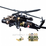 692 tk S&otilde;jaline Meditsiiniline P&auml;&auml;stehelikopter Klotsid Kokkupandavad Tiivad Relv &Otilde;huj&otilde;ud UH-60L Ehitusklotsid Hariduslikud M&auml;nguasjad Lastele