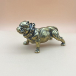 1pc, Exquisite Copper Brass Bully Dog Figurine Ornament - Add Whimsical Touch to Home, Room, Scene S