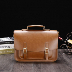 Business PU portfell meeste &uuml;he &otilde;laga Crossbody Poolstiilis horisontaalne retro meeste kott One Size
