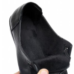 Ehtsad nahast kingad S&uuml;gis libisemiskindlad Ema korterkingad Naiste mokassiinid Slip-on korterkingad Mustad kingad Naistele scarpe donna CN 35