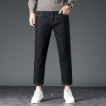 Meeste lahtise l&otilde;ikega paksendatud sametist teksad - pluss suuruses s&uuml;gis/talveks 46; trousers sinine