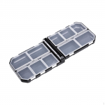 Kalastusvarustuse kast koos sektsioonide, konteineri, hoiukastiga 10.5cmx7.4cmx3cm