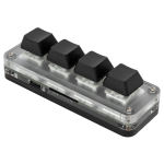 SOCOCO Miniklaviatuur 4 klahviga klahvistik Mehaaniline klaviatuur RGB lahe taustavalgustus USB-andmesidekaabliga Kiirklahvid Kohandatav m&auml;nguklaviatuur