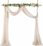 2 TK &scaron;ifoonikaare pulmaloor murupidu, &otilde;ues kaunistamine rippuvad kardinad, lauajooksjad t&uuml;drukute&otilde;htu 300x70cm khaki