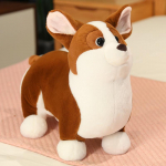 Armas simulatsioon koera topisega loom pruunid l&uuml;hikesed jalad Corgi t&auml;idisega loomakaunistuste kodu lastele j&otilde;ulukinkide jaoks about 23cm
