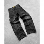 Y2k Streetwear Retro Toore servaga Tikitud L&otilde;dvad teksap&uuml;ksid Mehed Naised Mood Hip Hop Isikup&auml;ra Patchwork K&otilde;rge v&ouml;&ouml;kohaga Denim-p&uuml;ksid L must